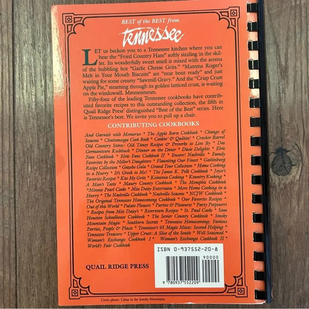 Best of the Best from Tennessee Cookbook with Liz Claiborne Angel Bookmark